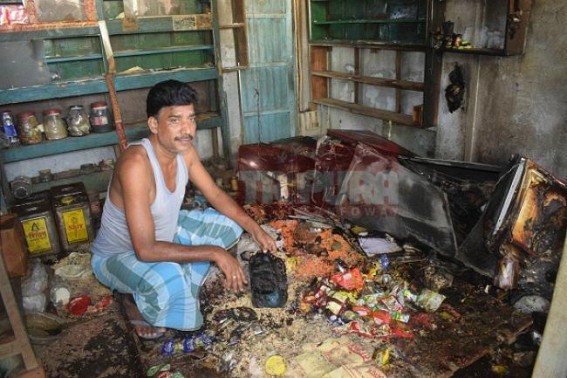 Shop burnt by miscreants
